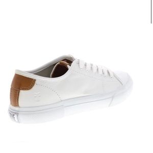 FRYE Gia Low Lace White Leather Sneakers
